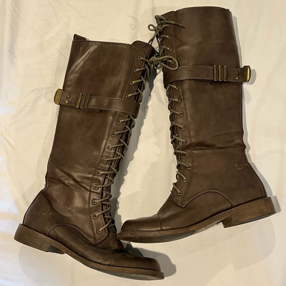 Tall combat boots